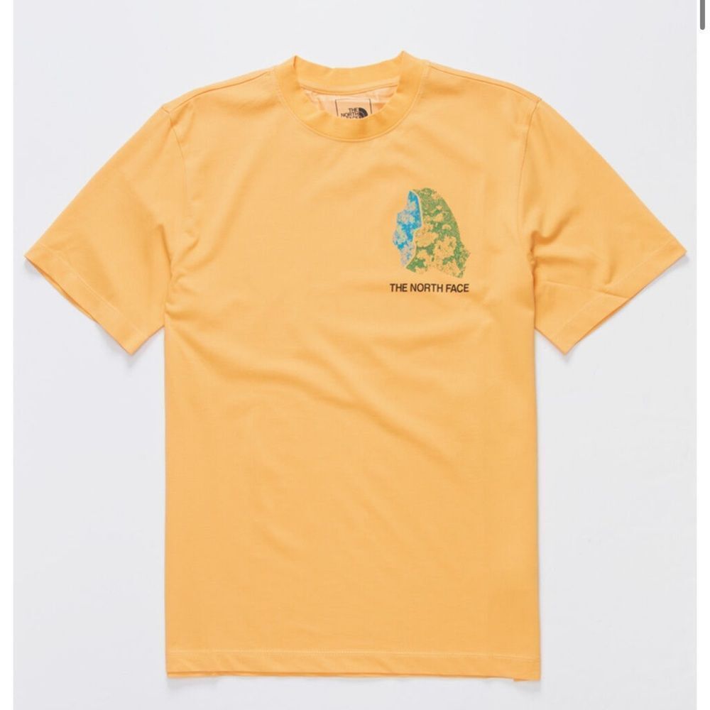 NWT THE NORTH FACE Climb Mens Tee Short Sleeve Orange Graphic